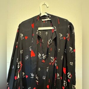 Zara Valentine’s Day Long Sleeve Black Dress